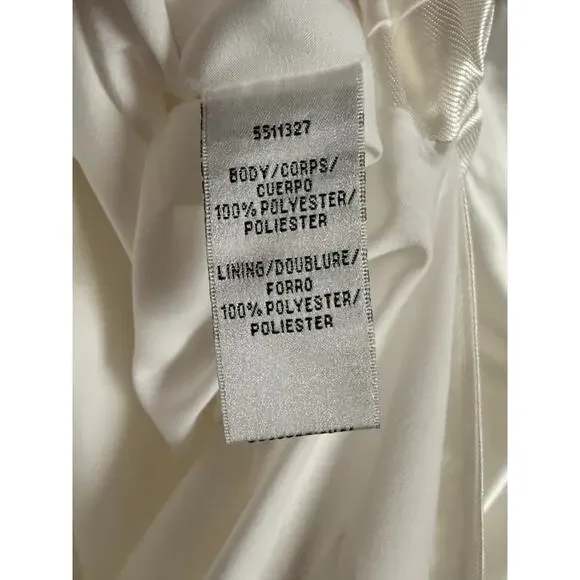 Kay Unger Hailey Colorblock Sleeveless 3D Bow Side Slit Navy Ivory Dress Size 10 - Picture 15 of 15